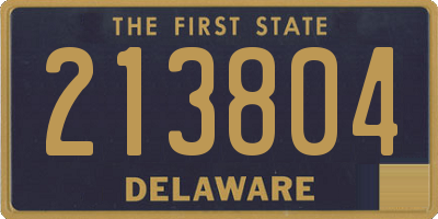 DE license plate 213804