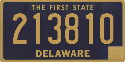 DE license plate 213810