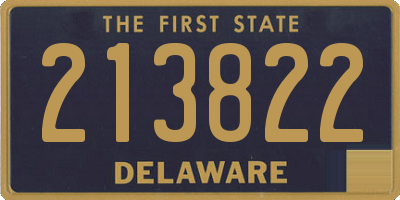 DE license plate 213822