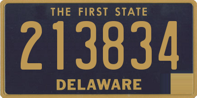 DE license plate 213834