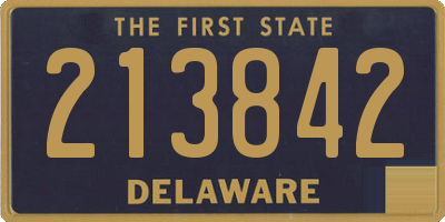 DE license plate 213842