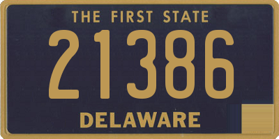 DE license plate 21386