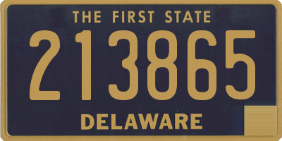 DE license plate 213865