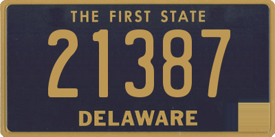 DE license plate 21387