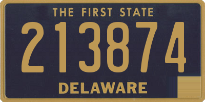 DE license plate 213874