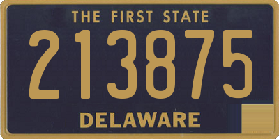 DE license plate 213875