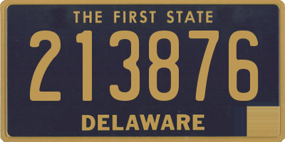 DE license plate 213876