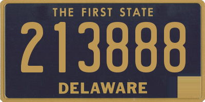 DE license plate 213888