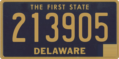 DE license plate 213905
