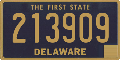 DE license plate 213909