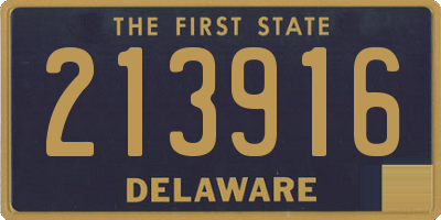 DE license plate 213916