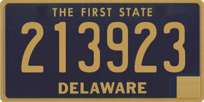DE license plate 213923
