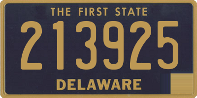 DE license plate 213925