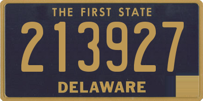 DE license plate 213927