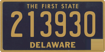 DE license plate 213930