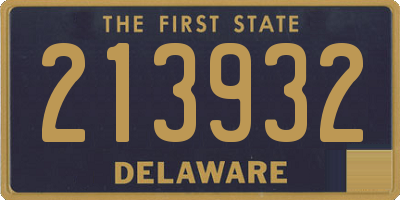 DE license plate 213932