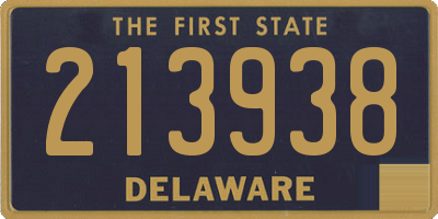 DE license plate 213938