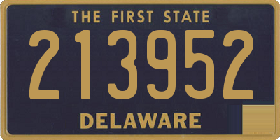 DE license plate 213952