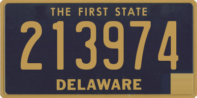 DE license plate 213974