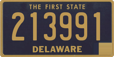 DE license plate 213991