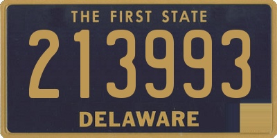 DE license plate 213993