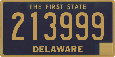 DE license plate 213999