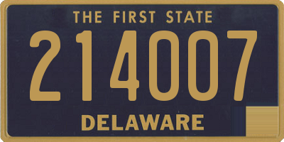 DE license plate 214007