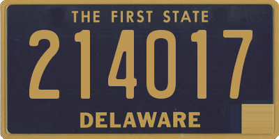 DE license plate 214017