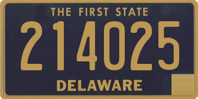 DE license plate 214025