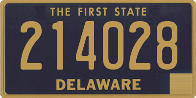 DE license plate 214028