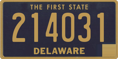 DE license plate 214031