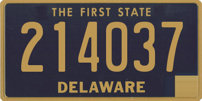 DE license plate 214037