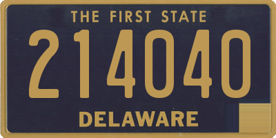 DE license plate 214040