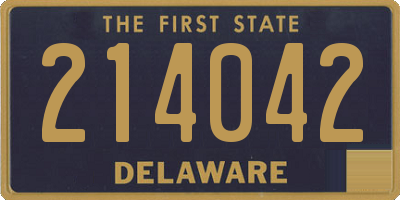 DE license plate 214042