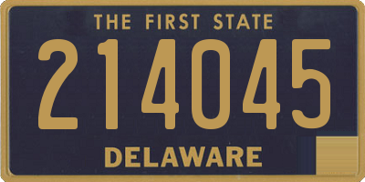 DE license plate 214045