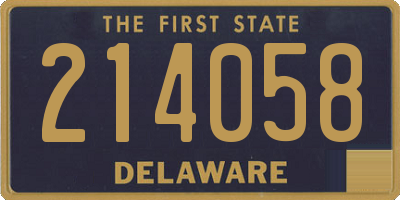DE license plate 214058