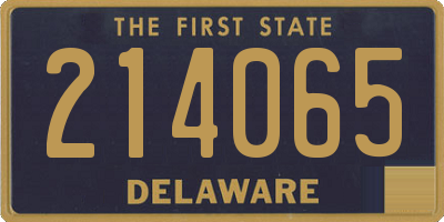 DE license plate 214065