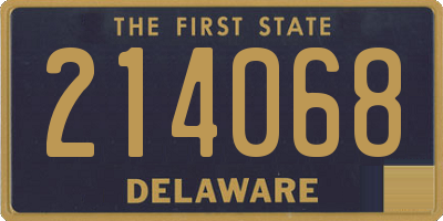 DE license plate 214068