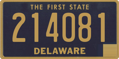 DE license plate 214081