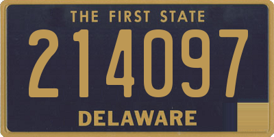 DE license plate 214097