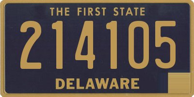 DE license plate 214105