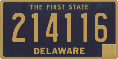 DE license plate 214116