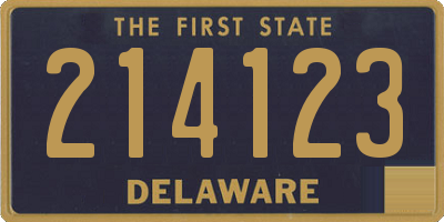 DE license plate 214123