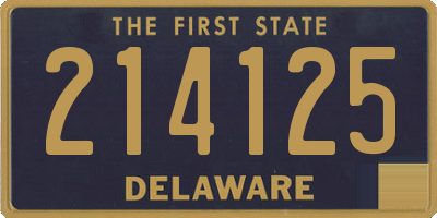 DE license plate 214125