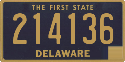 DE license plate 214136