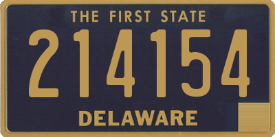 DE license plate 214154