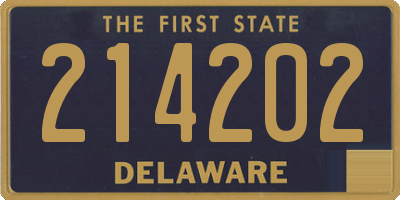 DE license plate 214202