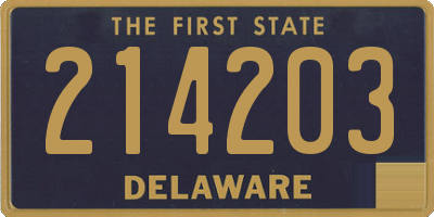 DE license plate 214203