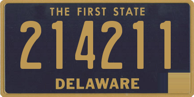 DE license plate 214211