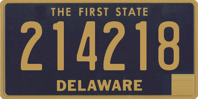 DE license plate 214218